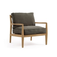 Кресло Из льняной ткани Dilma единый размер зеленый AM.PM  фото, kupilegko.ru